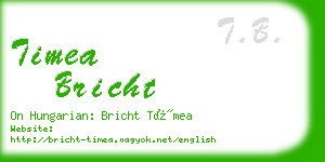 timea bricht business card